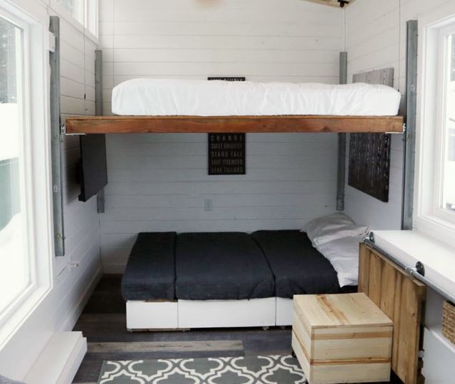 Bunk beds in a tiny house